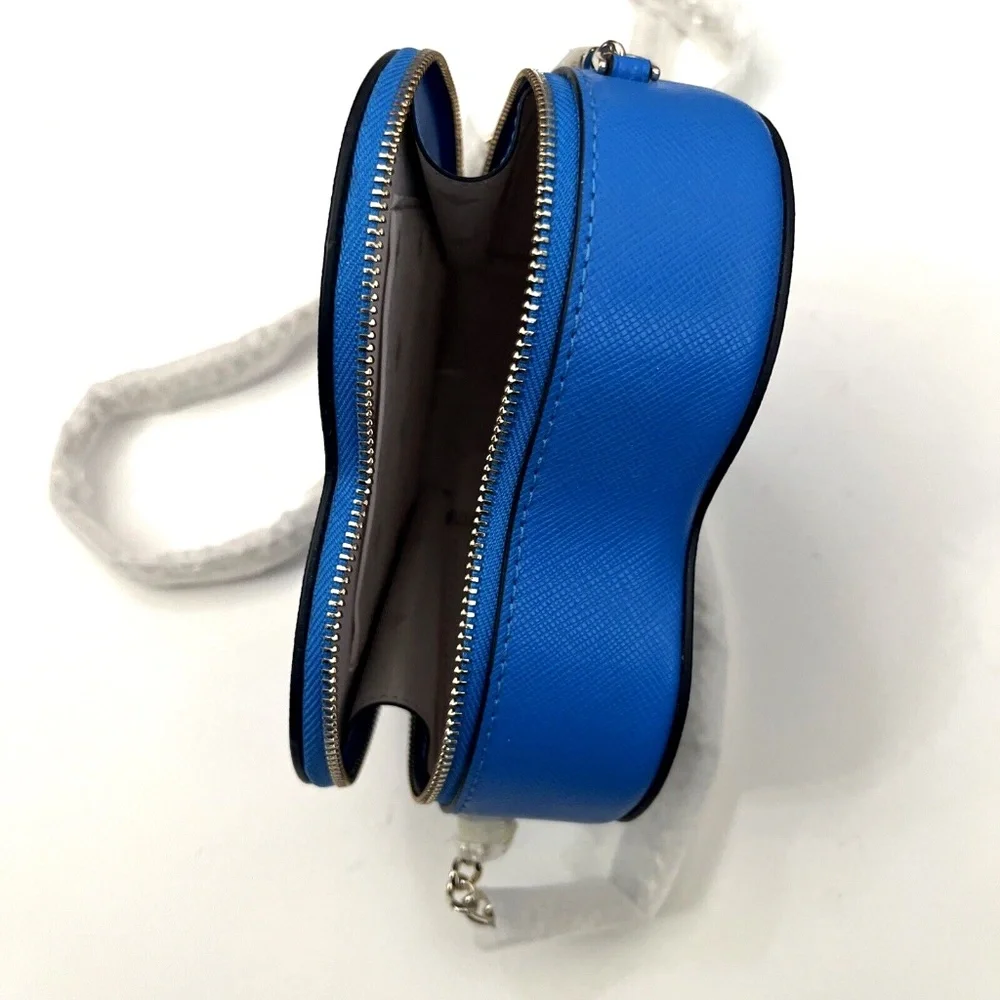 KATE SPADE Love Shack Mini Heart Crossbody Summer Night Blue K6063 NWT $260 - Picture 10 of 13